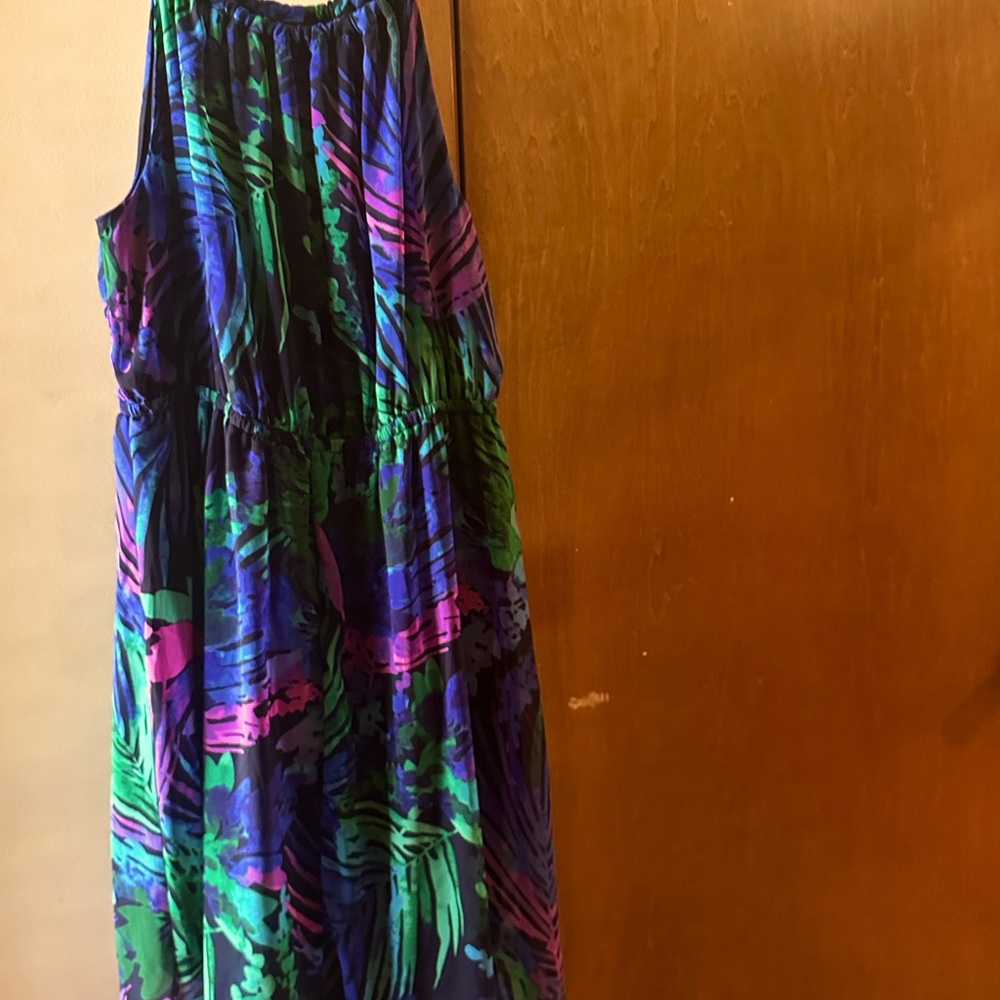 Floral multi-colored scarf style Lane Bryant Dress